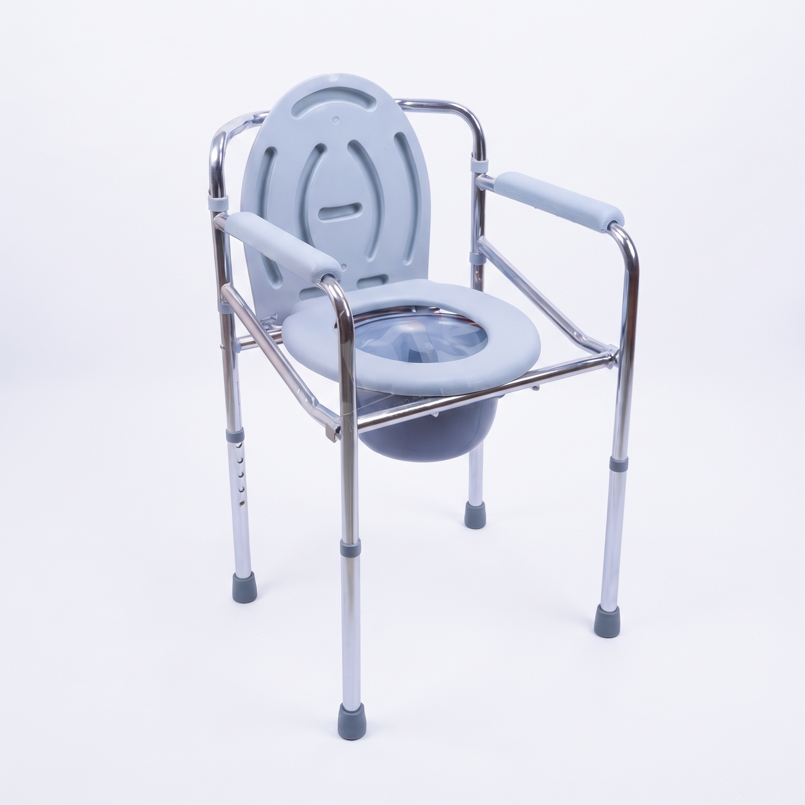 NSL894L Foldable Commode Chair – ABS Seat | Height Adjustable